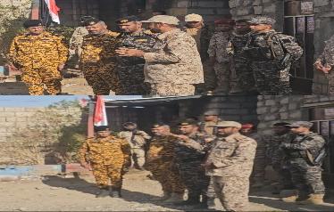 قائد محور البيضاء يتفقد فرع قوات حرس المنشات وحماية الشخصيات ويشدد على رفع الكفاءة والانضباط