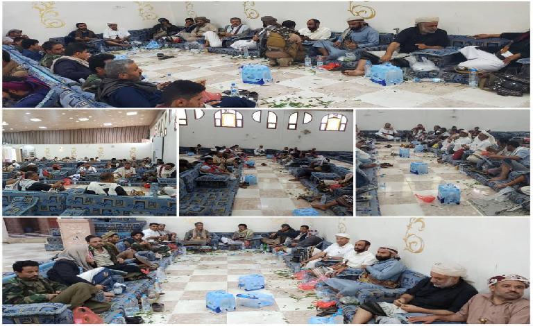 ابناء البيضاء المتواجدين بمأرب يقيمون مجلس عزاء في فقيد الوطن الشيخ/ احمد موسى العامري