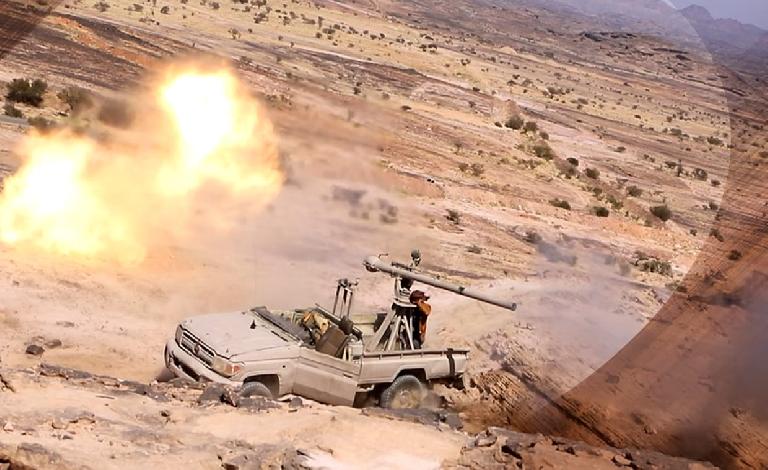 رداً على الخروقات الحوثية المتكررة..مدفعية محور الرزامات تقصف مواقع المليشيا في صعدة