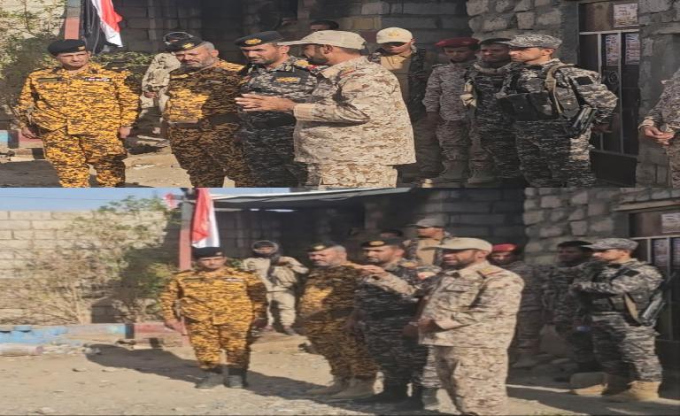 قائد محور البيضاء يتفقد فرع قوات حرس المنشات وحماية الشخصيات ويشدد على رفع الكفاءة والانضباط